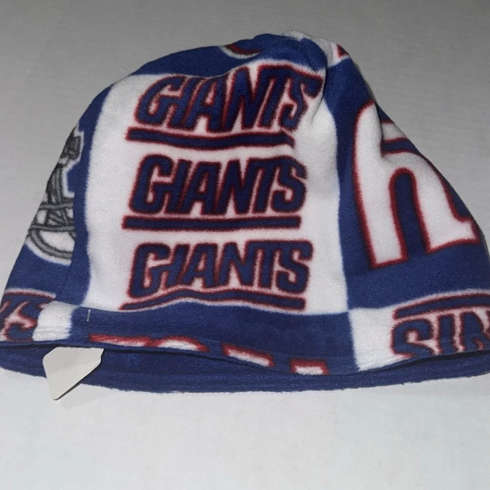 Handmade By Mad NY Giants Blue,Red& White Fleece Beanie Warm & Cozy Size Large - Picture 6 of 6